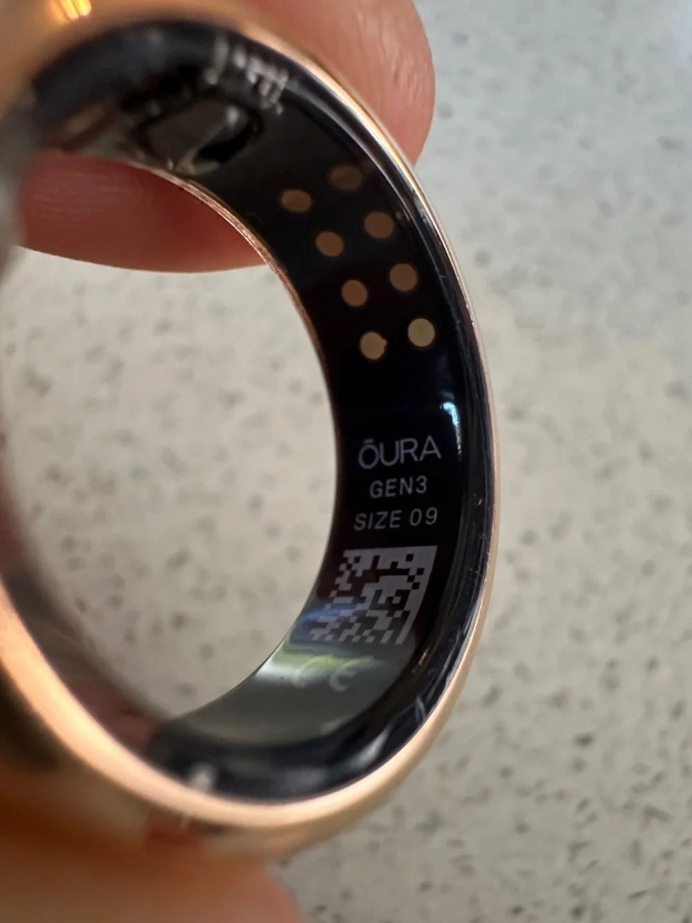 Oura Rose Gold and Black Two-Tone Women's Ring - Picture 7 of 7